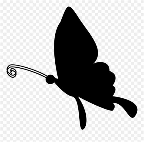 Download Butterfly Flying Silhouette Comments - Clip Art White Black ...