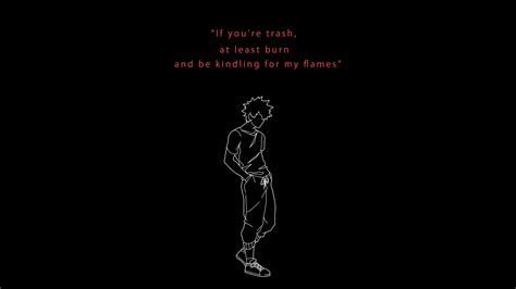 Dabi quotes Wallpaper 4K, Minimalist, My Hero Academia