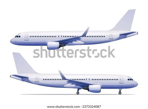 Airplane Side View Vector Illustration Isolated Stock Vector (Royalty Free) 2373324087 ...