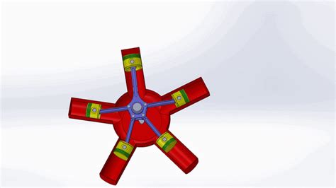 Animation of Radial engine - download free 3D model by kvl91 - Cad Crowd