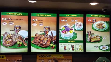 Mang Inasal Menu With Price