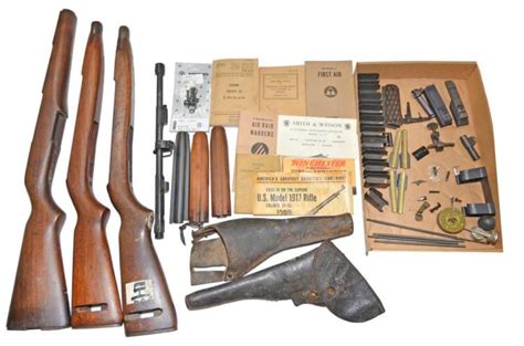 Sold at Auction: M1 CARBINE, GARAND PARTS & MISC. MILITARY