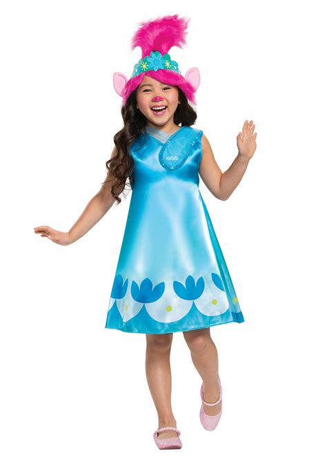 Trolls World Tour Girl's Classic Poppy Costume | Toddler Poppy Costume