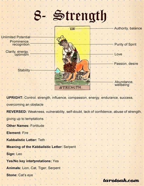 Strength Tarot Card Meanings, Keywords, Symbolism, Love, and Career