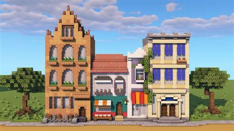 Click the pin to see how I built this city street! Minecraft Modern ...