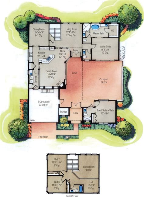 20+ Small House Plans With Central Courtyard – HomeDecorish