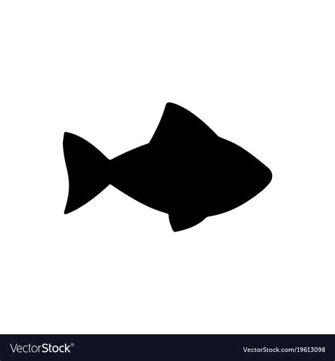 Fish silhouette for natural design Royalty Free Vector Image