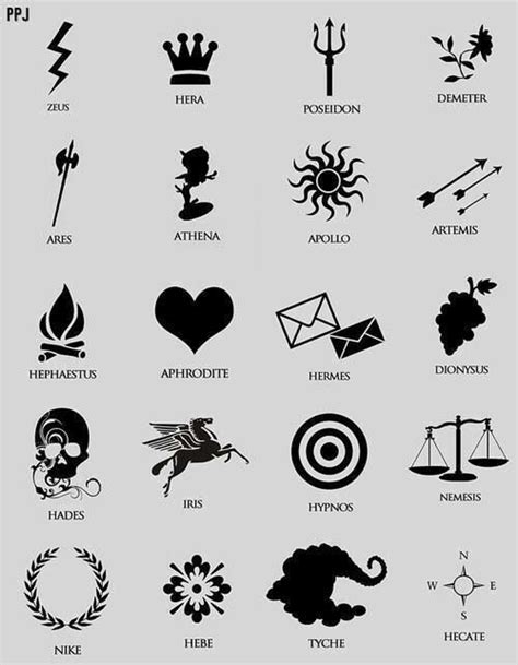 Greek God Symbols Tattoos