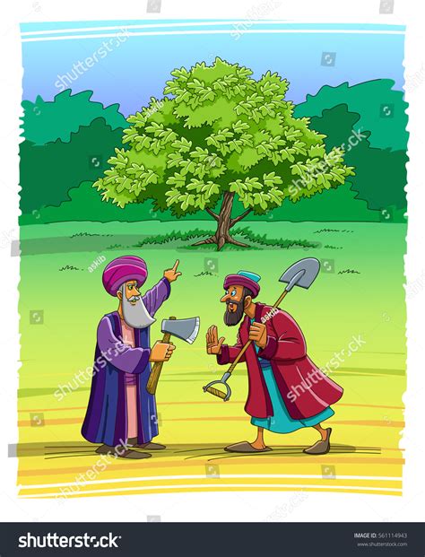 Parable Jesus About Barren Fig Tree Stock Illustration 561114943 ...