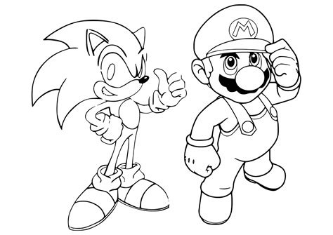 Mario & Sonic Coloring page - Mario Bros - Coloring pages for kids