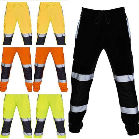 New Mens Safety Sweat Pants Work Fleece Bottoms Jogging Trouser Joggers | Wish