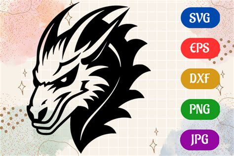 Dragon | Black and White Logo Vector Art Graphic by Creative Oasis · Creative Fabrica