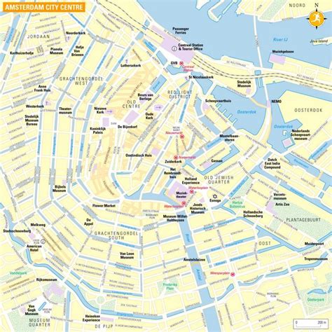 Tourist Map of Amsterdam City Centre