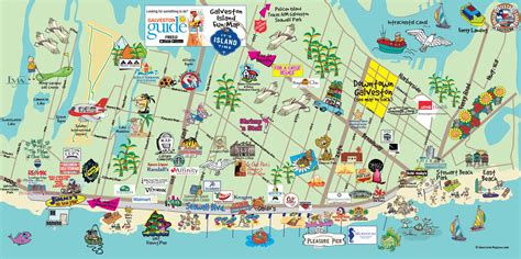 Galveston Fun Maps | Galveston island, Galveston, Galveston map