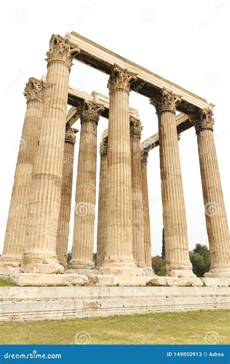 The Ruins of the Temple of Zeus Stock Image - Image of hill, zeus ...