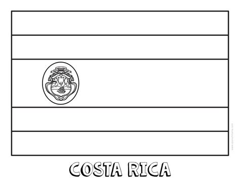 Dibujos De Foto De La Bandera De Costa Rica Para Colorear Para Colorear ...