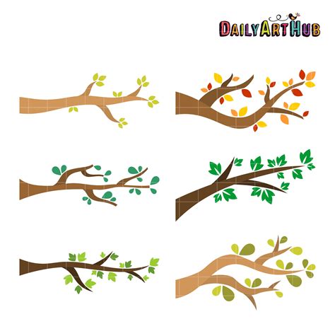 Tree Branches Clip Art Set – Daily Art Hub – Free Clip Art Everyday