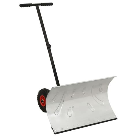 Manual Snow Shovel with Wheels | vidaXL.com