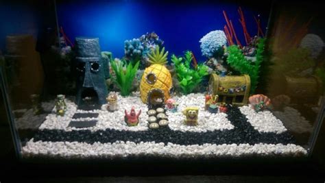 desain aquarium spongebob