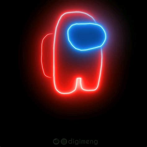 I made a Neon Among Us character. [OC] : r/AmongUs