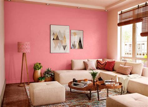 Pink Accent Wall Painting Colour: 2200 Paint Colour Shades by Asian Paints