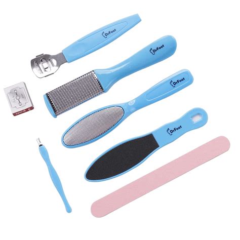 Dr Foot Pedicure Tools for Feet - 8 in 1 Pedicure Kit | Foot Scrubber ...