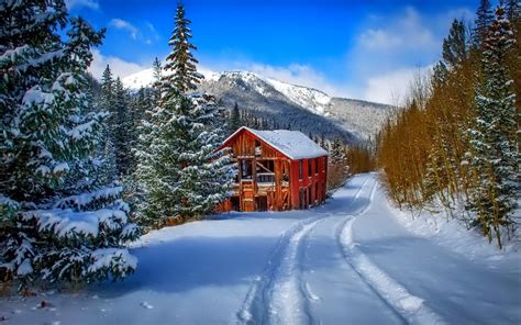 Winter Cabin - Winter Cabin Wallpaper Full Hd (#1822670) - HD Wallpaper & Backgrounds Download