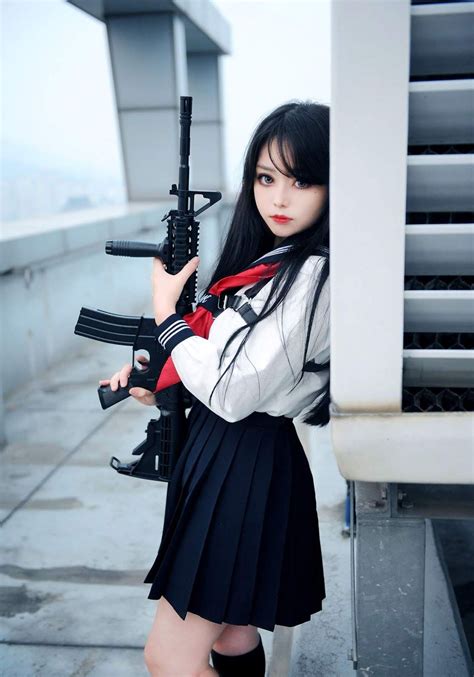 Pin on Sexy Asian Girls With Guns