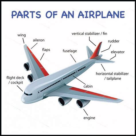 Airplane Parts - Major Components | Airplane kids, Aviation education ...