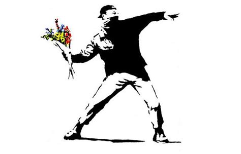 Banksy Flower Thrower Graffiti Poster 11x17 – BananaRoad