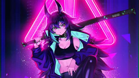 🔥 Free Download Cyberpunk Anime Girl Digital Art 4k Pc Rare Gallery by ...