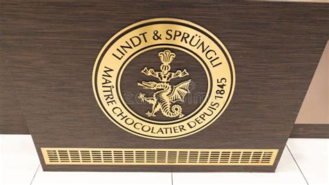 Lindt & Sprungli Logo Sign and Brand Text Logo of Store Swiss Chocolate Editorial Stock Image ...