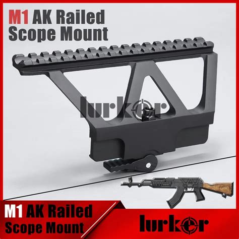 Quick Detach AK Gun Rail Scope Mount Base Picatinny Side Rail Mounting For AK 47 AK 74 Black Tan ...