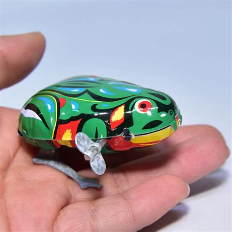 Sound Maker Classic Toys Tin Wind Up Clockwork Jumping Frog Vintage Interesting Metal Wind up ...