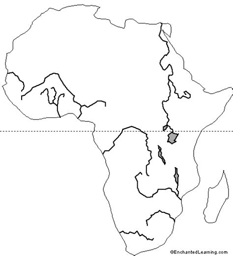 Outline Map: African Rivers - EnchantedLearning.com