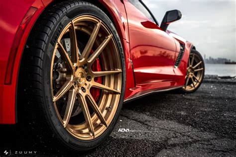 Red Z06 Corvette on Bronze ADV.1 Custom Rims — CARiD.com Gallery