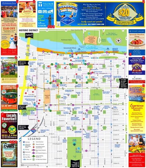 Savannah tourist map | Tourist map, Map, Savannah chat