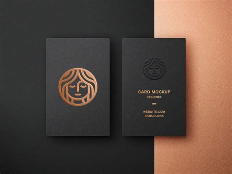 Foil Embossing Business Card Mockup | Free Mockup | Free business card mockup, Business card ...