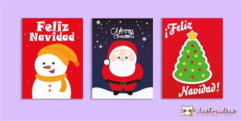 Tarjetas de Navidad para descargar | Ilustraideas