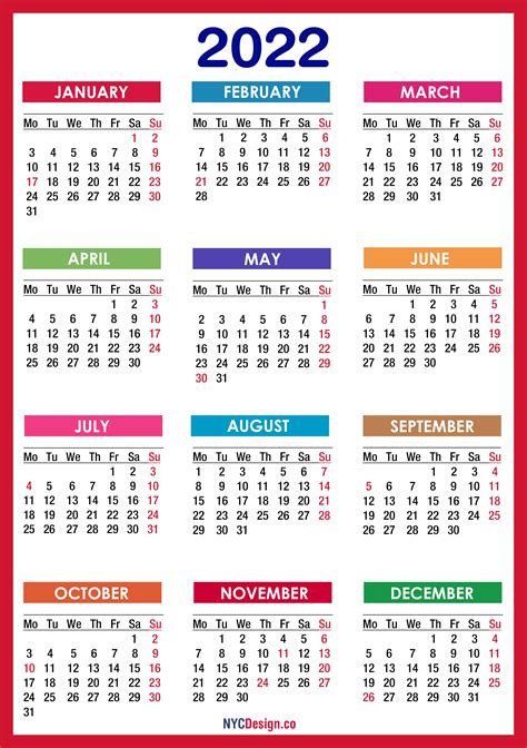 Free Printable 2022 Monthly Calendar With Holidays – PRINTABLE CALENDAR 2023