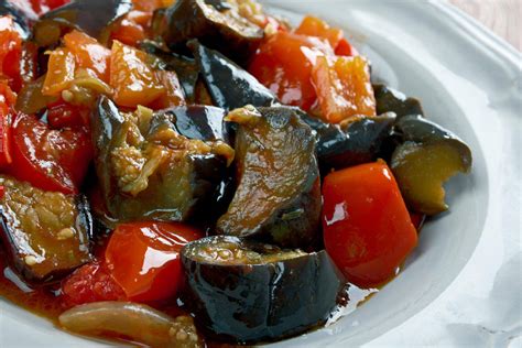 Traditional Italian eggplant caponata - a Sicilian recipe