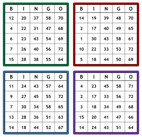 Printable Bingo Ball Numbers