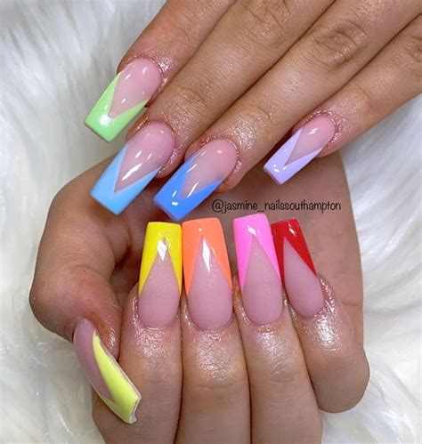 Beautiful Multi-Colored Nails Designs For Summer - The Glossychic