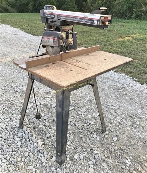 Craftsman 10" radial arm saw on stand | Live and Online Auctions on HiBid.com