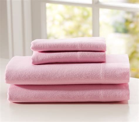 Pink Flannel Kids' Sheet Set | Pottery Barn Kids