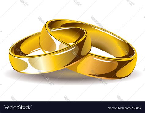 Gold wedding rings Royalty Free Vector Image - VectorStock