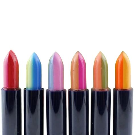 Long Lasting 3.5g Mixed Colors Lipstick Rainbow Gradient Color Change Lipsticks Moisturizer-in ...