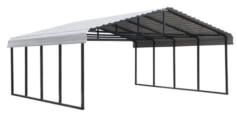 Arrow Galvanized Steel Metal Carport, 20x20, Eggshell - Walmart.com - Walmart.com