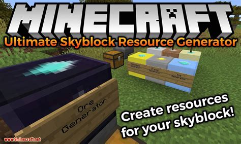 Ultimate Skyblock Resource Generator Mod (1.18.1, 1.16.5) - Mc-Mod.Net