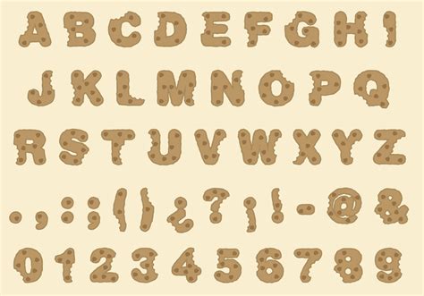 Cookie Font Vector Art, Icons, and Graphics for Free Download